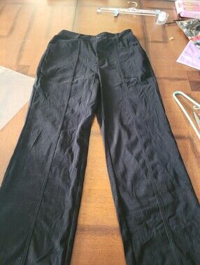 Women’s Black Corduroy Straight-Leg Pants